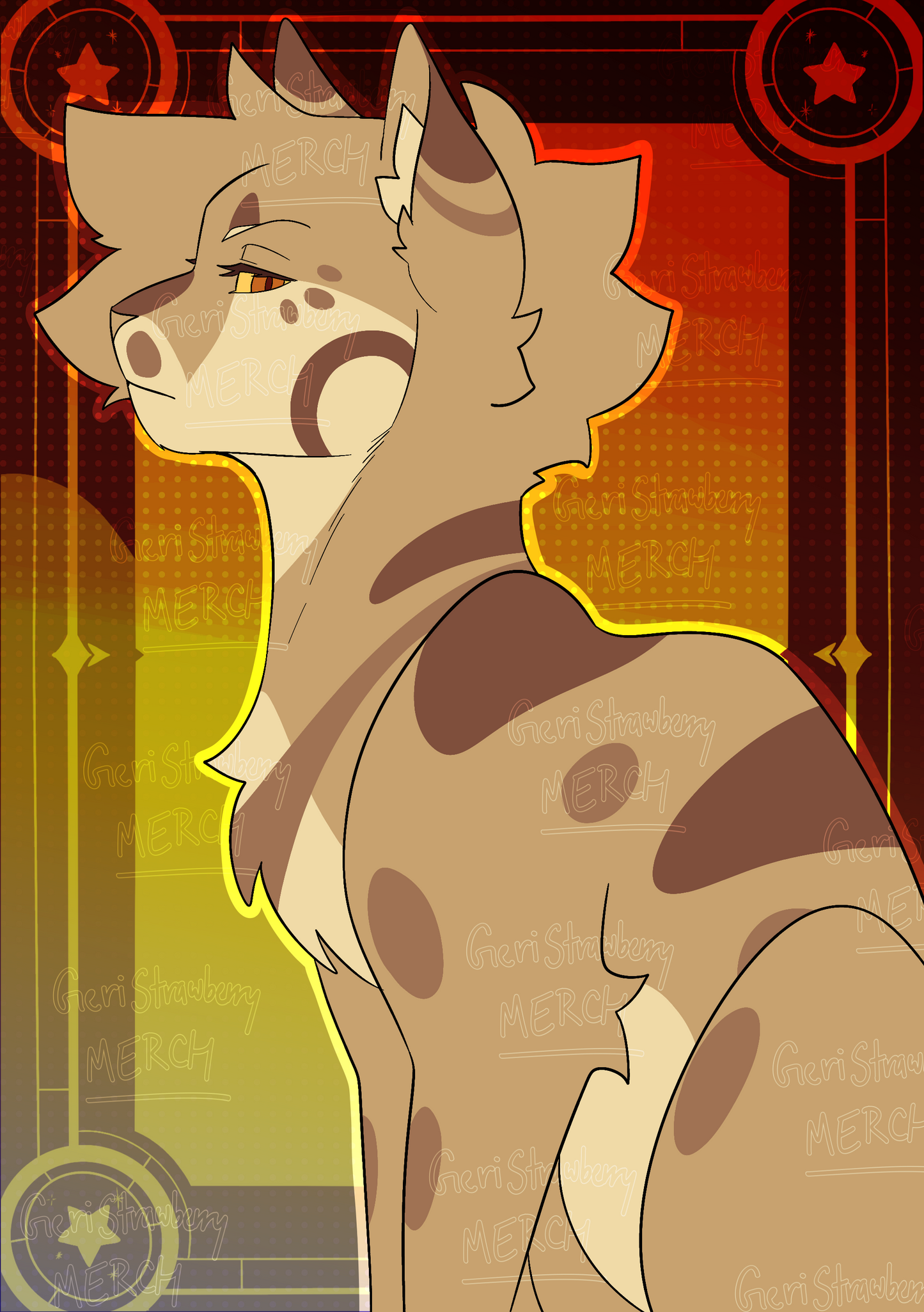 Póster del personaje de leopardo