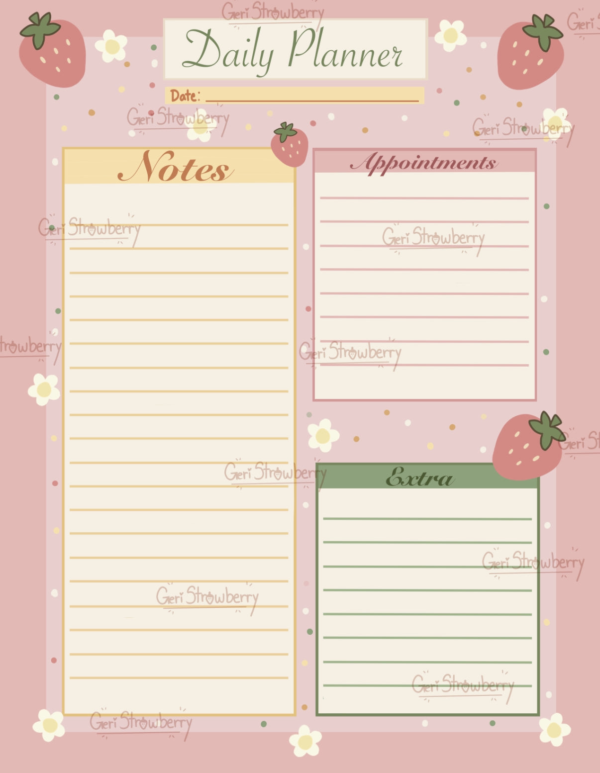 Strawberry Handmade Memopad